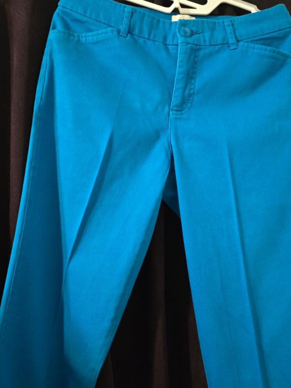 8 St Johns Bay Capri Pants Women's Turquoise Dream Mid Rise Rinse